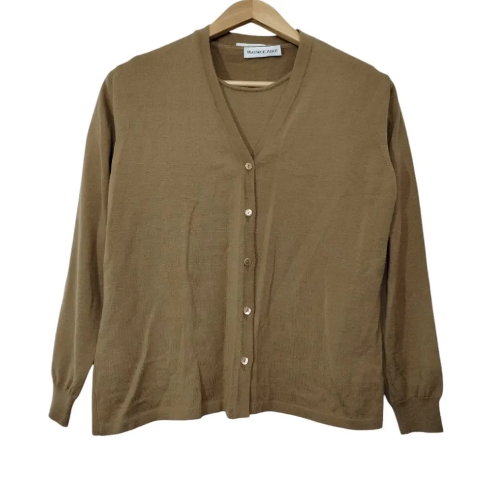Maurice Abot Women's Button-Front Cardigan Sweater With Top Set Old Money‎